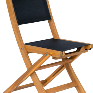 Udendørs klapstol foldestol Nordlys Furniture Curtiba FSC-certificeret akacie natur/sort 85Ã48Ã54 cm